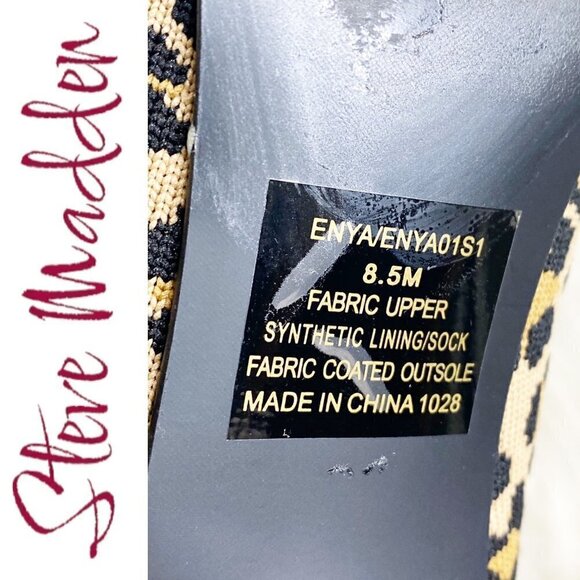 STEVE MADDEN Enya Leopard Print Sock Bootie Stiletto, Size 8.5 - Picture 9 of 10